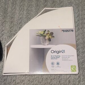 White Floating Corner Shelf